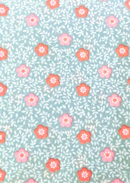 Zain Hat - Flowers on Light Blue