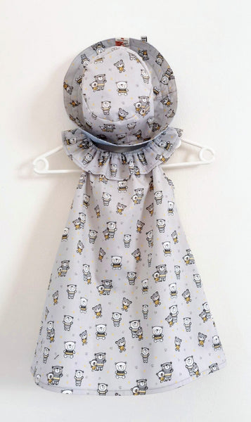 Aisha Dress - Bears On Grey