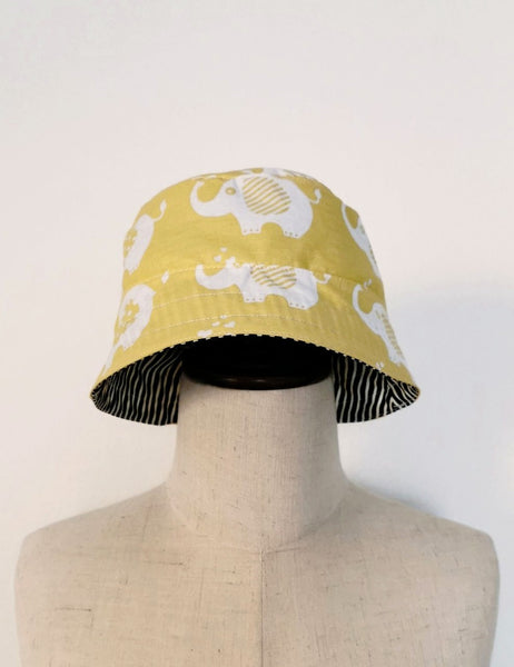 Zain Hat - Elephants on Yellow