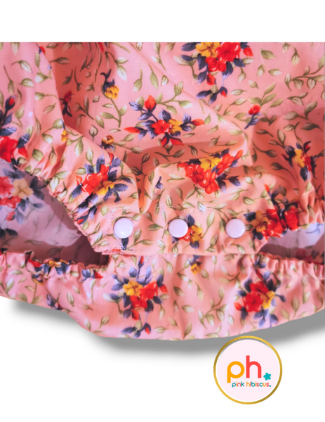 "Aisha" Romper - Pink/multi Florals 100% COTTON