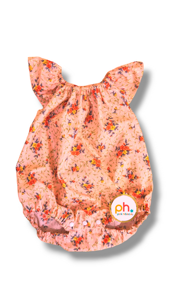 "Aisha" Romper - Pink/multi Florals 100% COTTON