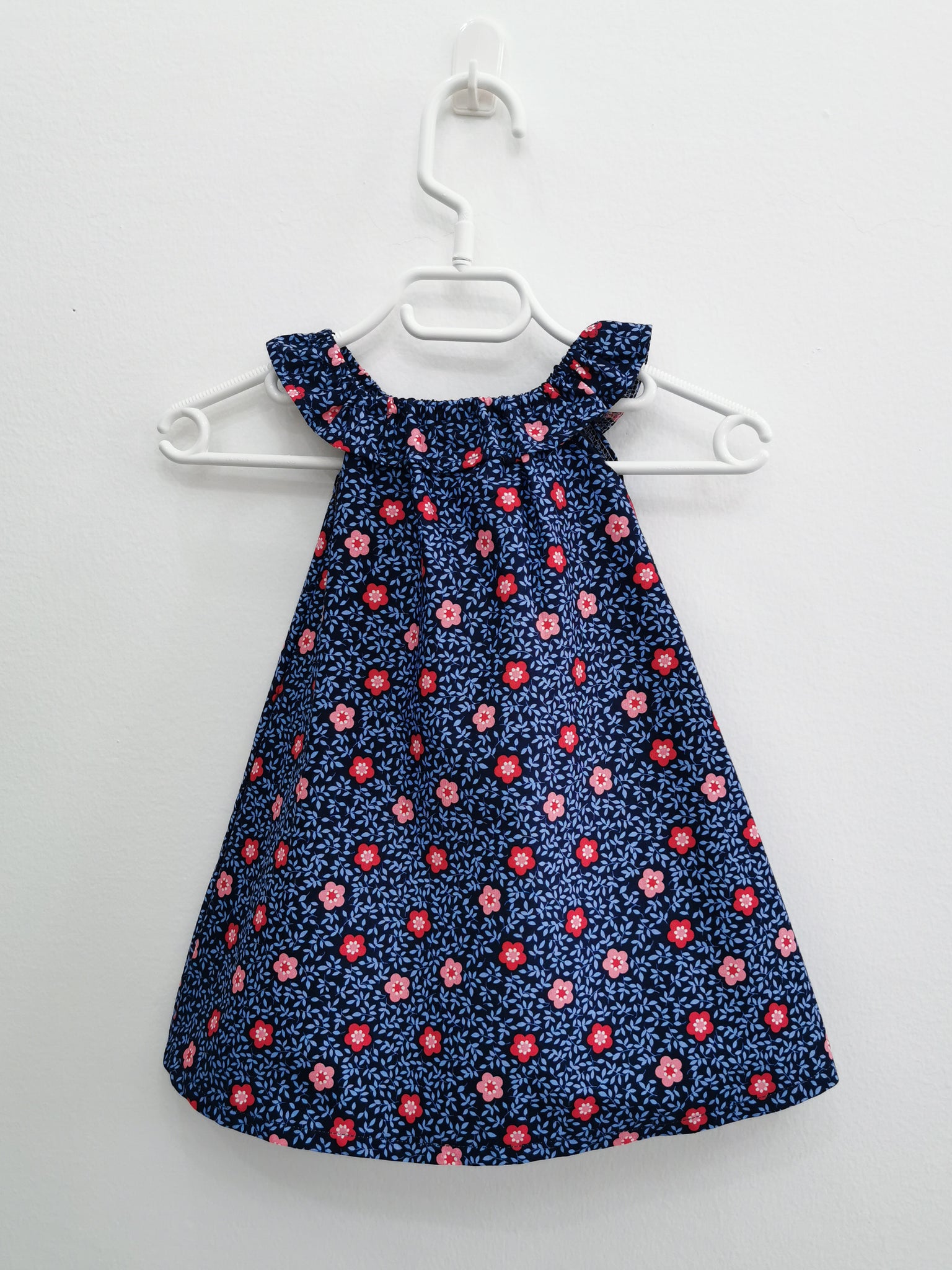 Aisha Dress - Flowers On Navy Blue