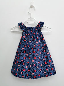 Aisha Dress - Flowers On Navy Blue