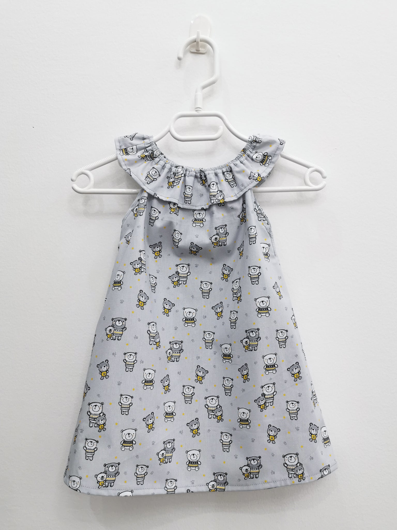 Aisha Dress - Bears On Grey